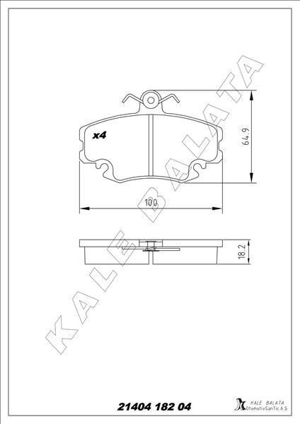 ÖN BALATA DACIA LOGAN 04> SANDERO 08> TWİNGO II 07> 1.4-1.6-1.5dCi 6001547911-410602192R-7701207066