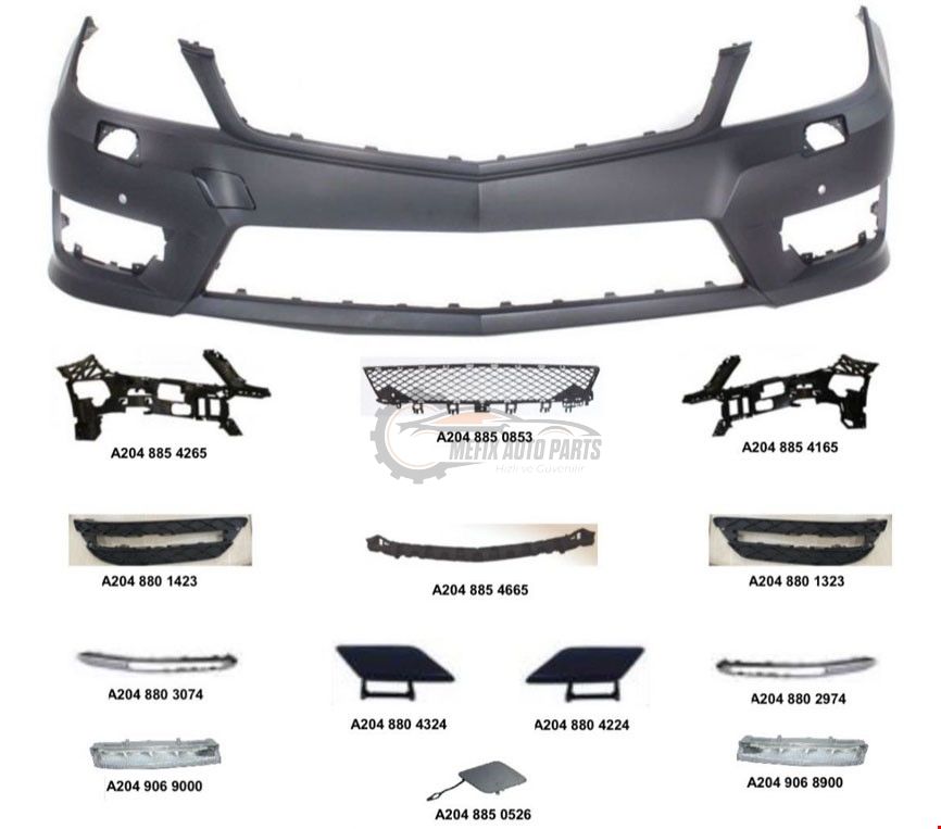 MERCEDES - ÖN TAMPON AMG SET (PANJUR VE LED HARİÇ) W204 2011- - 2048808347set