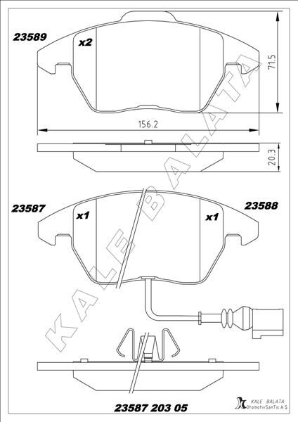 ÖN BALATA FİŞLİ CADDY III 04 > GOLF IV V VI 97 > JETTA PASSAT 05 > POLO 09 > OCTAVIA 04 > GDB1550 1K0698151-1K0698151E-WVA23587