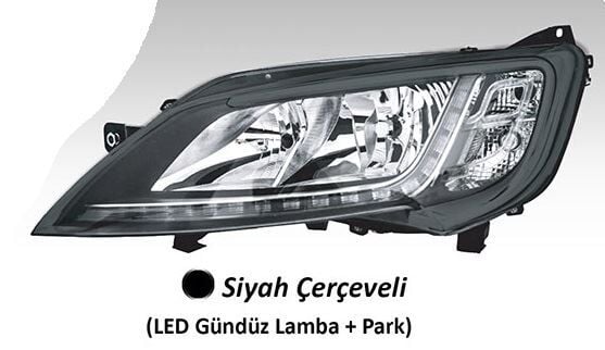 FAR MOTORLU SOL - SİYAH ÇERÇEVELİ LED BALLAST DAHİL DUCATO MAXI -P.BOXER - C.JUMPER 14 > 46862295