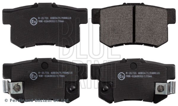 ARKA FREN BALATA HONDA CIVIC 1.6L D16 VTEC VTI 01-05 / 1.4L 1.6L 96-01 / 1.6L R16A2 VTEC SEDAN 06-> / ACCORD 2.0L F20 90-98 / LEGEND 3.2L 91-96 / SUZUKI SX4 1.6L M16A RW416 05-> 43022S5AJ00-43022S6DE50-43022S2A000