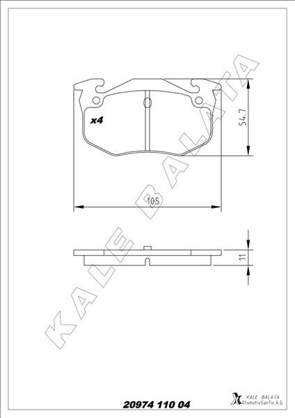 ARKA FREN BALATASI PEUGEOT P106 96>04 P205 87>98 P206 00>09 P306 97>01 P309 89>93 CITROEN SAXO 96>04 XSARA 97>05 ZX 92>97 RENAULT R9-R19- MGN I-CLIO I-II İNCE TİP 4254.42-4254.90-4252.71-7701203668