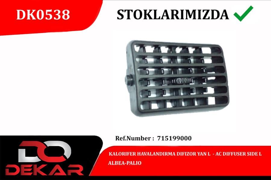 KALORIFER HAVALANDIRMA DIFIZOR YAN L ALBEA-PALIO 715199000