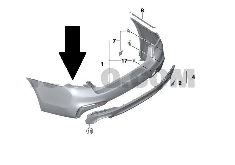 BMW - ARKA TAMPON M-TECH G30 2017- - 51128073734