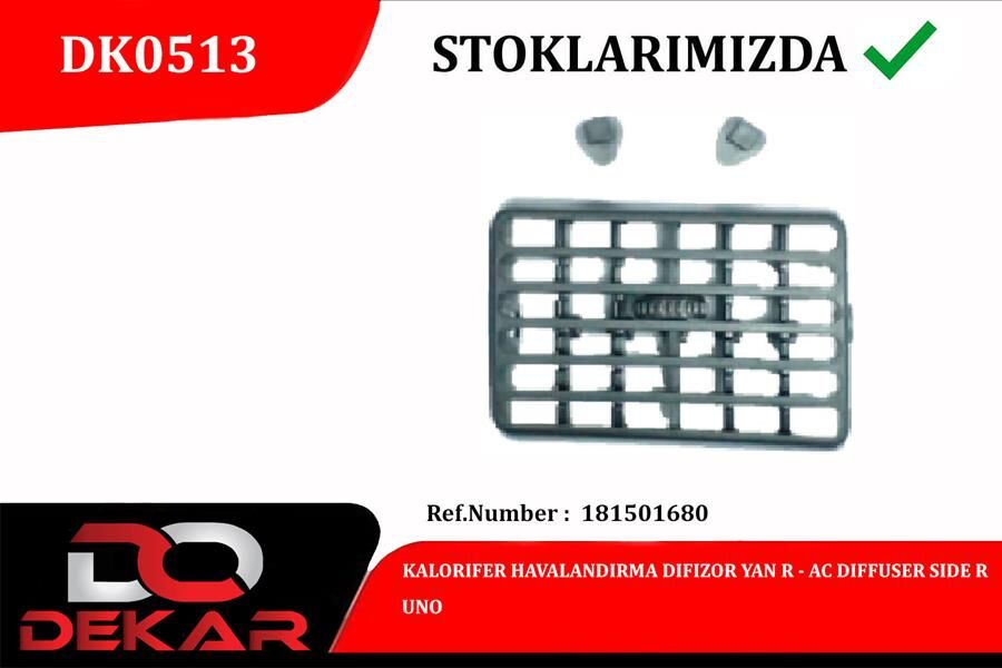 KALORIFER HAVALANDIRMA DIFIZOR YAN R UNO 181501680