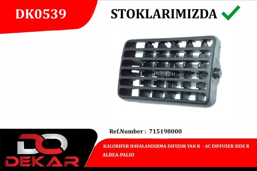 KALORIFER HAVALANDIRMA DIFIZOR YAN R ALBEA-PALIO 715198000