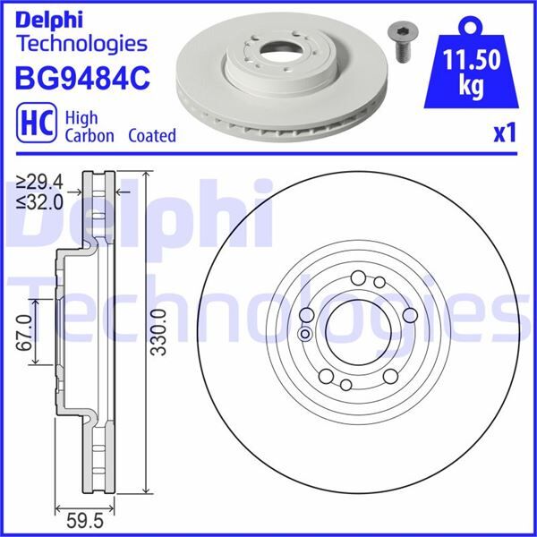 FREN DISKI ON MERCEDES GLE-CLASS V167 18>21 A1674210601