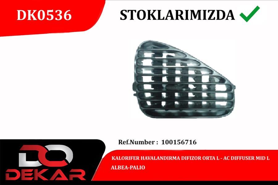 KALORIFER HAVALANDIRMA DIFIZOR ORTA L ALBEA-PALIO 100156716