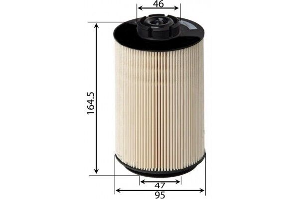 YAKIT FİLTRESİ VOLVO TIR FEII 07/2006- . FLII 07/2006- SU AYRAÇLI KAĞIT PU 1058x-PE 996-KX 230D ECO 20796775