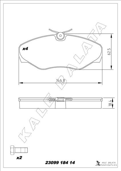 ÖN BALATA RENAULT TRAFIC II 01> OPEL VİVARO 01> 7701054771-4106000QAE-4414519