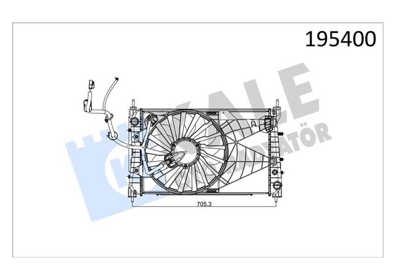 RADYATÖR FAN DAVLUMBAZ KONDENSER TURBO RAD. MODÜL LINEA 1.3 JTD KLİMALI 1 SIRA ALB SİSTEM 51785225