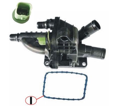 TERMOSTAT GÖVDESİ KOMPLE 207-208-301-308-508-PARTNER-BERLINGO-C3-C4-C5-DS3-C-ELYSEE 1.6HDİ (83c)