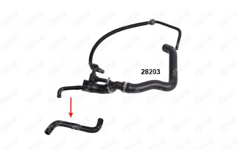 28203 RADYATÖR ÜST HORTUMUNUN -- İNCE HORTUMUN UÇ KISMI -- VW LT35-VOLT 2.5 N173 - OEM 2D0122101A,2D0122101D