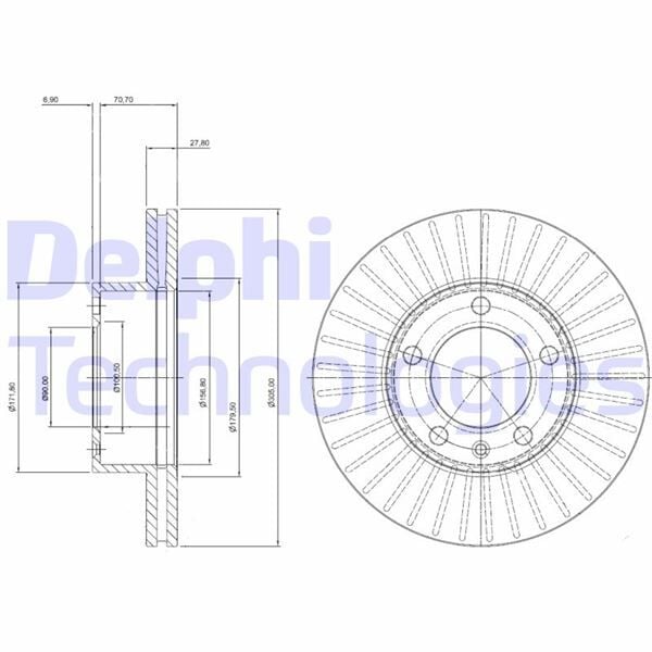 ÖN FREN AYNASI OPEL MOVANO 98> RENAULT MASTER I-II 98> 2.5-2.8 DTI 305.5x28 5 DELİK HAVALI 4403038-7700314064-4020600QAD