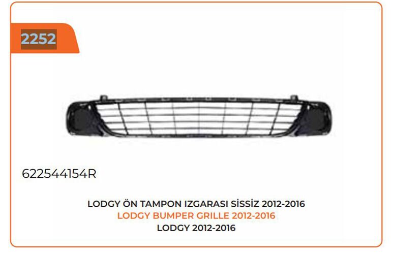 ÖN TAMPON IZGARASI SİSSİZ LODGY 12-16  622544154R