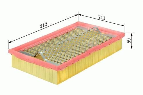 HAVA FİLTRESİ FORD ESCORT CLX 1.4 1.6 16V 00 >  91FF9601AB-6180522-1129147
