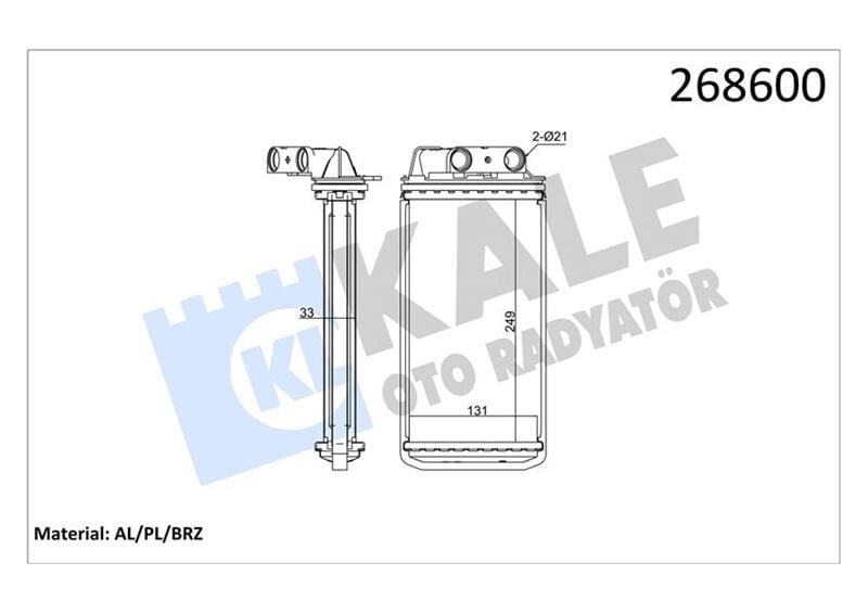 KALORİFER RADYATÖRÜ PALIO-ALBEA (248x132x33)
