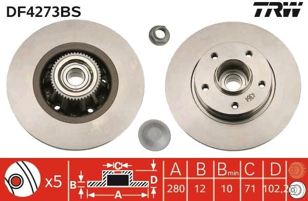 ON FREN DISKI DACIA DUSTER I 10 18 DUSTER II 18 RENAULT MEGANE IV 15 DIŞ ÇAP: 269MM DISKI KALINLIĞI: 22.5MM 5 DELİK HAVALANDIRMALI  402061715R-402066300R-8660002096