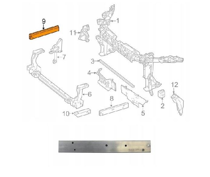 MERCEDES - ÖN PANEL BRAKETİ ( ALÜMİNYUM ) SAĞ W246/W176 2013- - 2466280229