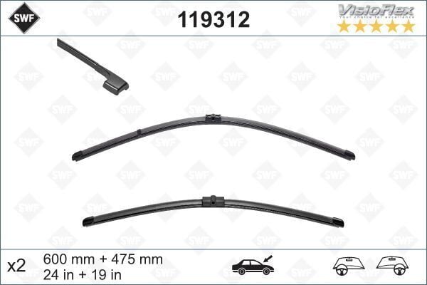 SILECEK SUPURGESI TAKIMI 600mm / 475mm BMW E90 E91 SWF