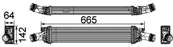 KALORİFER RADYATÖRÜ A3-TT-BORA-GOLF IV-OCTAVIA-TOLEDO II-LEON-1.61.9TDI-2.3 V5-2.8 V 6- 234x156x42