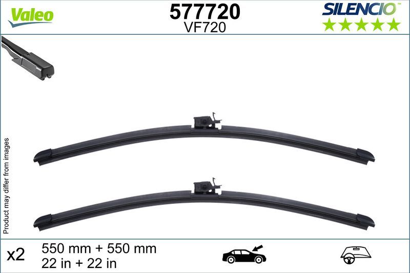SILECEK SUPURGESI TAKIMI 550mm / 550mm MERCEDES W246 W205 S205 C205 A205 N293 X253 C253