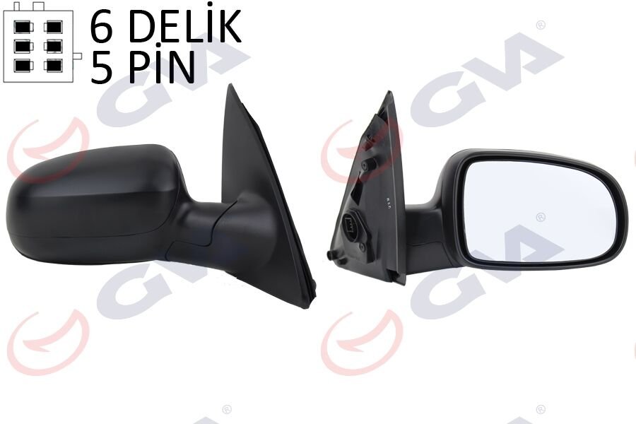 DIŞ DİKİZ AYNASI SAĞ CORSA C 01> ELEKTRİKLİ ISITMALI KONVEKS 5 FİŞ VM-200EHR