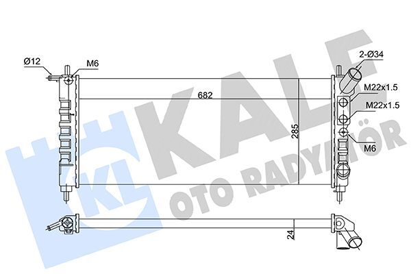 SU RADYATÖRÜ OPEL CORSA B 1.0İ 12V 93<00 MT MEKANİK 682X285X24