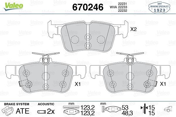 ARKA DİSK FREN BALATASI FORD EDGE 2.0D 08/15-07/18 FORD KUGA 1.5/1.5D/1.6/2.0/2.0D 11/12