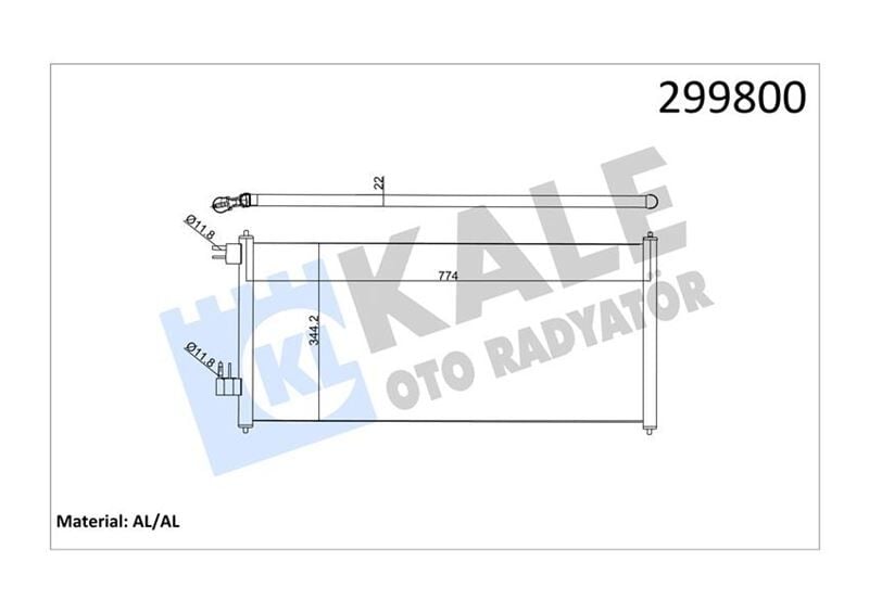 KLIMA RADYATÖRÜ CONNECT 02>14 1.8 TDCI 75-90-110PS  2T1H19710AC-4488406-2T1H19710AB