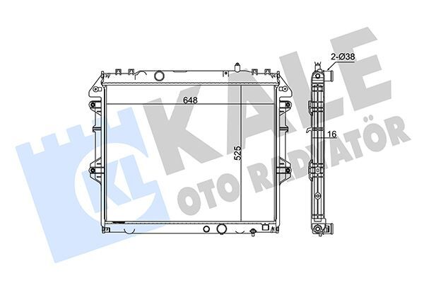 RADYATÖR TOYOTA HILUX III AL/PL/BRZ 525x648x26  164000L140-164000L160