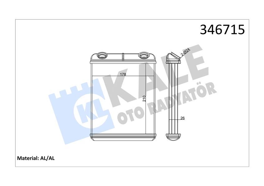 KALORİFER RADYATÖRÜ BRAZİNG LAGUNA II AC KLİMASIZ 210x184x26  7701206524