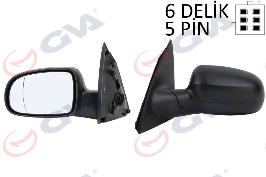 DIŞ DİKİZ AYNASI SOL CORSA C 01> ELEKTRİKLİ ISITMALI ASFERİK 5 FİŞ VM-200EHAL