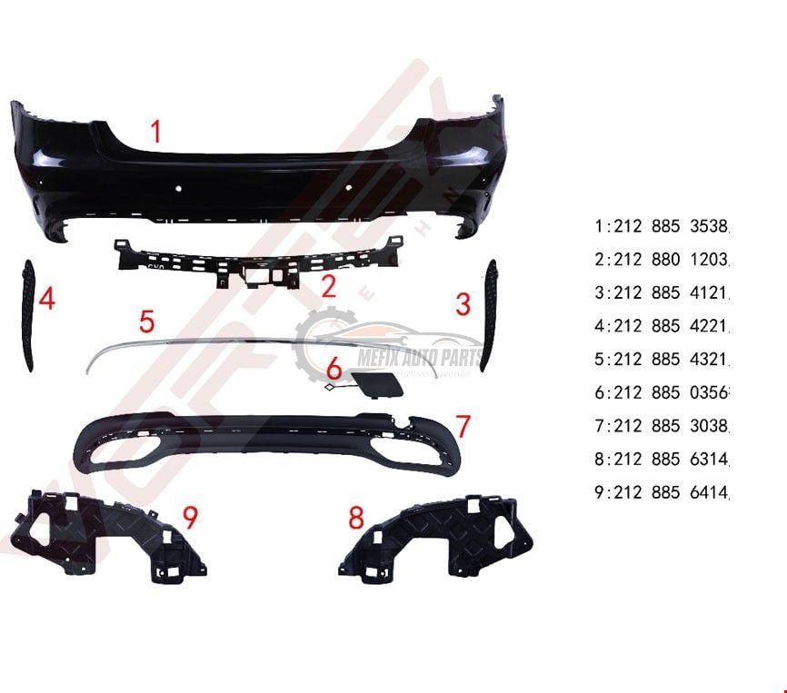 MERCEDES - ARKA TAMPON SET ( AMG ) W212 2013- - 2128853038 / 2128853538 set