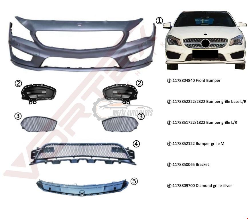 MERCEDES - ÖN TAMPON SET (AMG) CLA W117 2013- - 1178804840set