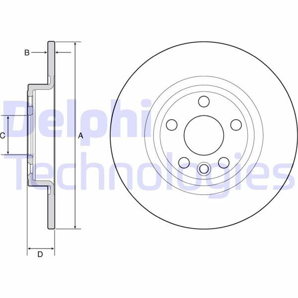 ARKA FREN DİSKİ VOLVO XC40 536 2017 >2021 > CAP 302X 5 BIJON 16 İNÇ  31471477-32300123