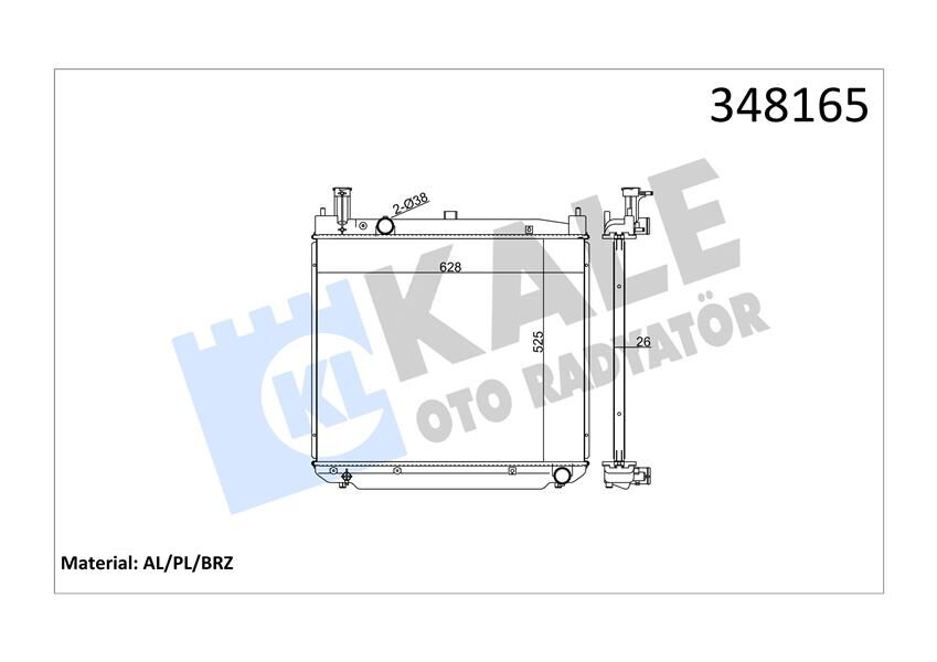 RADYATÖR AL/PL/BRZ HIACE III-HIACE IV-HIACE V MT  1640030110-1640030240