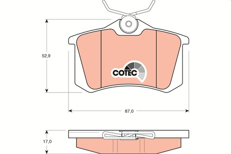 ARKA BALATA FLUENCE-MEGANE II-III-P207-P308-P307-PARTNER-BERLINGO-C2-C3-C4-CROSSLAND- BORA-PASSAT 97>GOLF IV-V-POLO 87x52.9x17