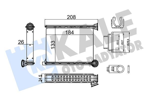 KALORİFER RADYATÖRÜ DACIA DUSTER II 18>1.0TCe 1.3TCe 1.5dCi 1.6SCe