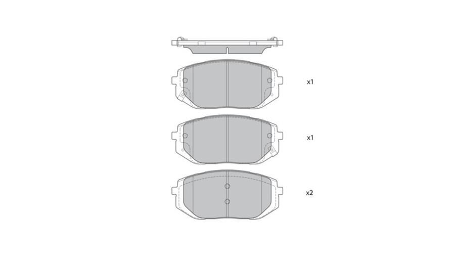 ÖN FREN BALATA HYUNDAI TUCSON 1.6L D4FE CRDİ HYBRİD 20-> / IONIQ 5 elektrikli E-GMP 22-> / GENESIS GV60 elektrikli EM18 EM17 228HP 22->
