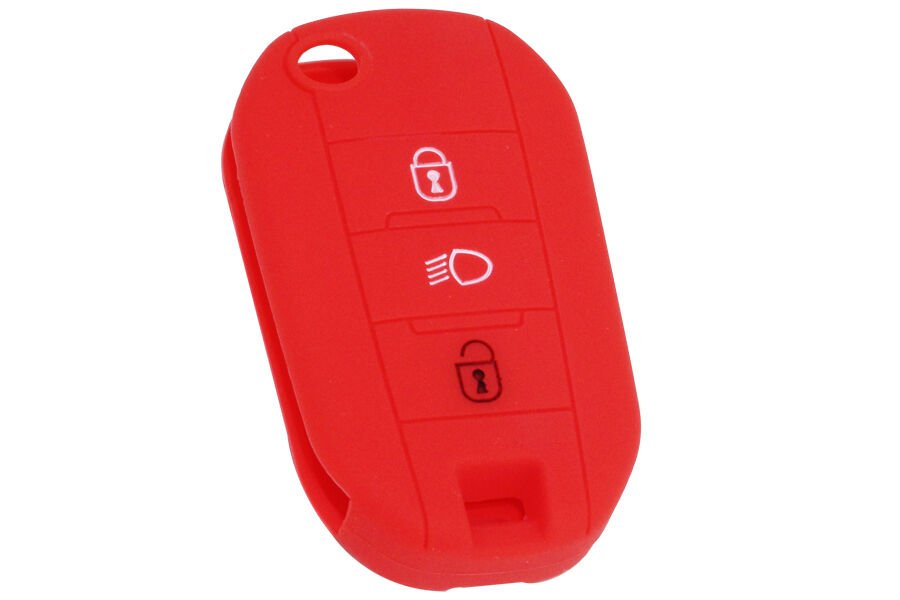 KONTAK ANAHTAR KUMANDA KORUYUCU KILIF SİLİKON KIRMIZI CITROEN C5-AIRCROSS  HMA024-K