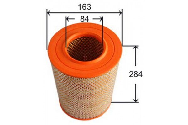 HAVA FİLTRESİ MITSUBISHI CARISMA 1600-VOLVO S40 99-03 V40 99-04 169x343x35