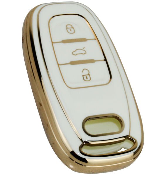 KONTAK ANAHTAR KUMANDA KORUYUCU KILIF TPU BEYAZ AUDI A1-A3-A4-A5-A6-A7-A8-Q3-Q5-Q7-S4-S5-S7-S8-R8-TT  HMA019-B