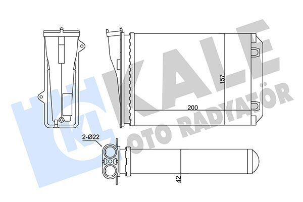 KALORİFER CITRO N C3 III-PEUGEOT 2008 I-208 I KALORİFER AL/MKNK 200X157X42  1608182480