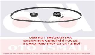 EKSANTRİK GERGİ KİTİ P206-P207-P307-P308-P407-P3008-EXPERT-PARTNER-BERLINGO-JUMPY-C2-C3-C4-C5- XSARA-FOCUS II-FIESTA V-VI VOLVO S40-C30-V50-FIAT SCUDO EURO4 1.6 HDI-TDCİ