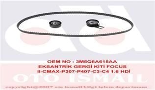 EKSANTRİK GERGİ KİTİ P206-P207-P307-P308-P407-P3008-EXPERT-PARTNER-BERLINGO-JUMPY-C2-C3-C4-C5- XSARA-FOCUS II-FIESTA V-VI VOLVO S40-C30-V50-FIAT SCUDO EURO4 1.6 HDI-TDCİ
