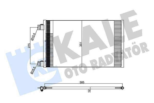KLIMA RADYATORU MERCEDES CITAN W415 12> . RENAULT KANGOO II 08>  A4155000054-8200455795