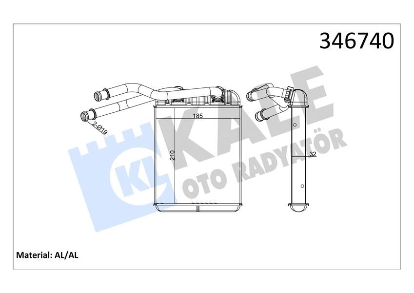 KALORİFER RADYATÖRÜ VW TOUAREG 02 > AUDİ Q7 10 >  7L0819031-7L0819031A-95557232600