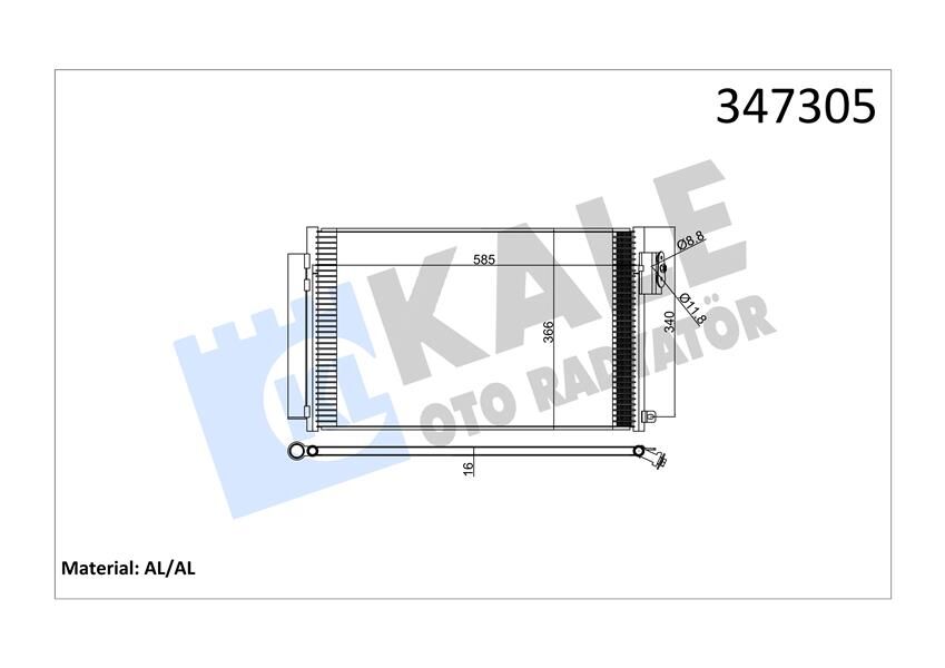 KLİMA RADYATÖRÜ KONDANSER FIAT 500L 12> EGEA 16> 1.4  51887906