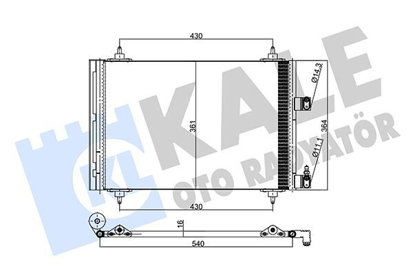 KLİMA RADYATÖRÜ KONDENSER PEUGEOT P307-P307 SW CITROEN C4-C5 2.0 HDI 01- AL/AL  6453.FH-6453.FP-6455.AC